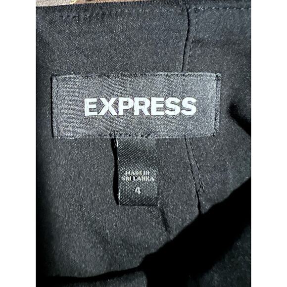 Express Women's Tie Bow Front Straight & Pencil Mini Skirt Solid Black Size 4 - Picture 8 of 10